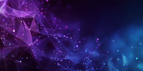 Abstract purple and blue digital network
