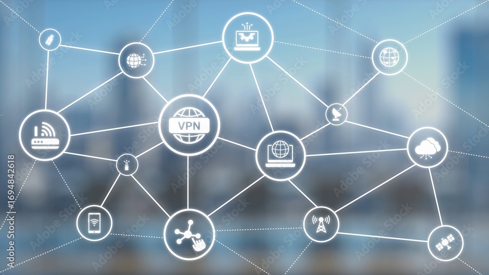 Poster communication network enables digital connectivity. a strong communication network supports data tra