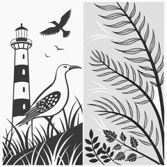 seamless pattern with birds