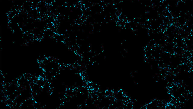 Dark abstract digital texture with fine glowing cyan-blue lines. Futuristic, mysterious, and high-tech atmosphere, resembling electric currents