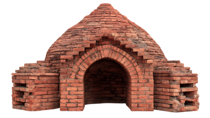Brick oven isolated on transparent background.