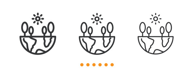Fototapeta premium Ecosystem icon. Thin line icon&nbsp;vector