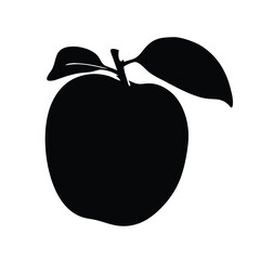Apple fruit vector illustration fresh organic healthy food silhouette graphic design element icon symbol