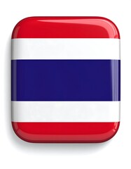 Obraz premium Square, glossy flag of Thailand