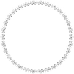 Vintage Ornamental Frame – Elegant White  Border on a transparent background. PNG, 300 DPI