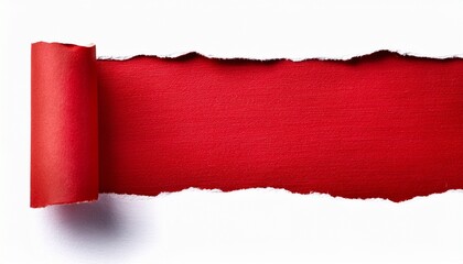 ripped red paper strip