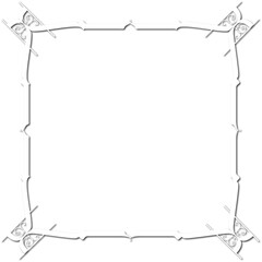 Obraz premium Vintage Ornamental Frame – Elegant White Border on a transparent background. PNG, 300 DPI