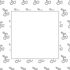 Food frame. doodle fast food square frame. hand drawn food and beverage frame background. food background