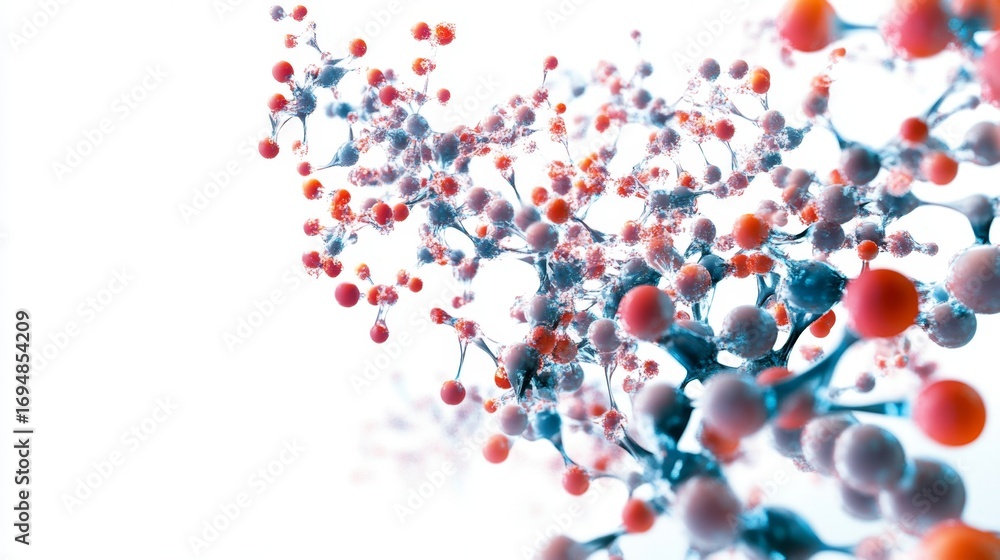 Aufkleber visualizing protein sequences high-tech analysis of molecular structures in scientific research envi