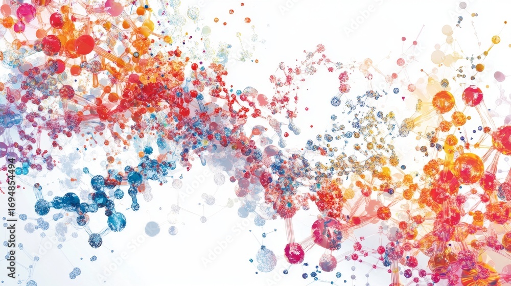 Aufkleber exploring high-tech visualization of protein sequences in scientific research environments for enhan