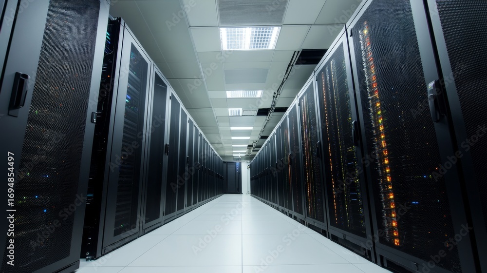Aufkleber optimizing data flow in a highly connected server room tech hub server management insights cloud inf