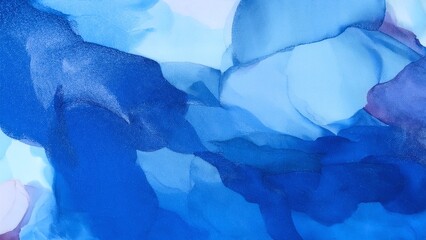 Artistic Oil Paint Texture with Blue Color Strokes as Abstract Background for Creative Design and Modern Decorative Backdrop