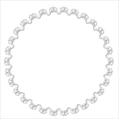 Vintage Ornamental Frame – Elegant White  Border on a white background. JPG, 300 DPI