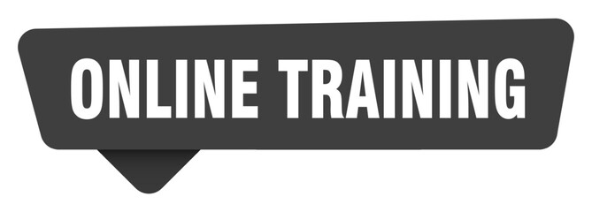 online training black sign isolated on transpatent background. online training sticker