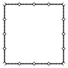Vintage Ornamental Frame – Elegant Black  Border on a white background. JPG, 300 DPI