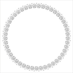 Vintage Ornamental Frame – Elegant White  Border on a white background. JPG, 300 DPI