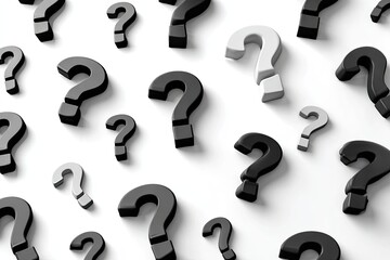 Question mark pattern on white background