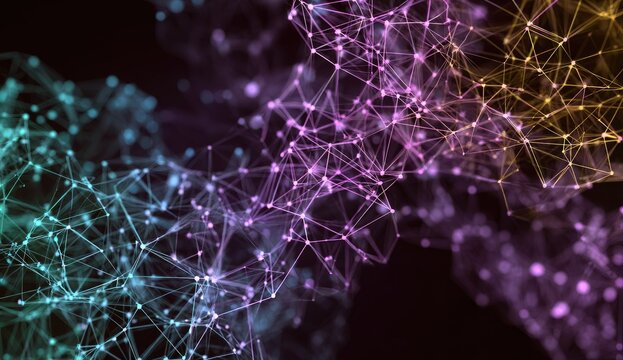 Abstract network of interconnected particles