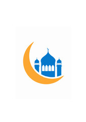 Mosque simple icon islamic worship place muslim.ai