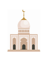 Taj mahal mosque building icon.ai