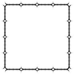 Vintage Gotic Frame – Elegant Black Vector Border on a white background, EPS10