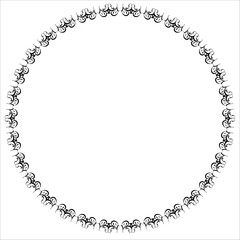 Vintage Gotic Frame – Elegant Black Vector Border on a white background, EPS10