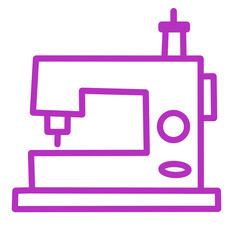 Stylish sewing machine icon ready for crafting and design projects