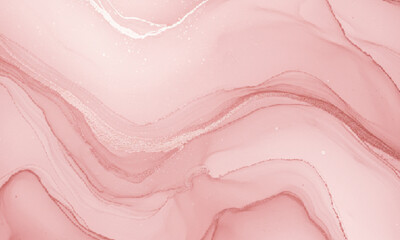 Rose Gold Iridescent Fluid Watercolor Texture