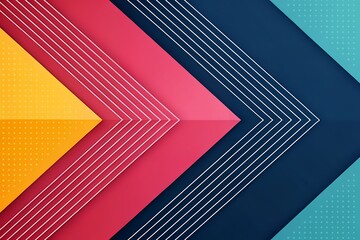 Abstract geometric shapes with diagonal lines and vibrant colors