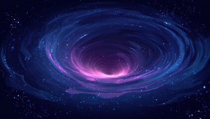 A swirling galaxy vortex in deep space