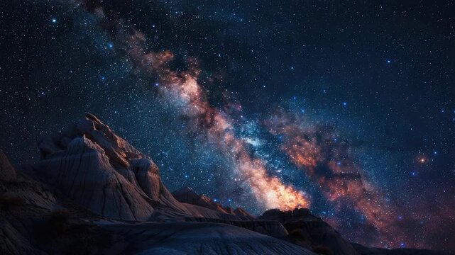 A starry night sky with the Milky Way shining brightly, perfect for space-themed or astronomy-related uses