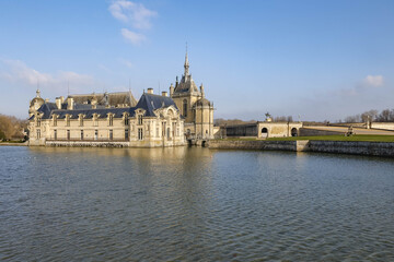 Obraz premium Chantilly castle, Conde museum, Chantilly, Oise, France