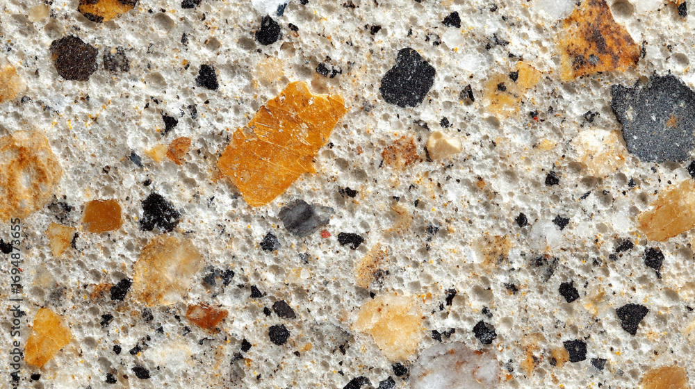 Poster cream granite stone surface with speckled texture featuring natural patterns and subtle color variat