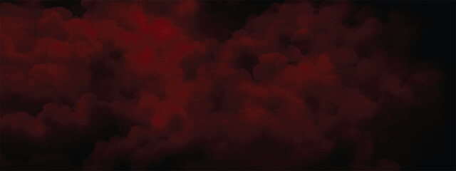 Red smoke vapor rising in gothic mysterious cinematic background