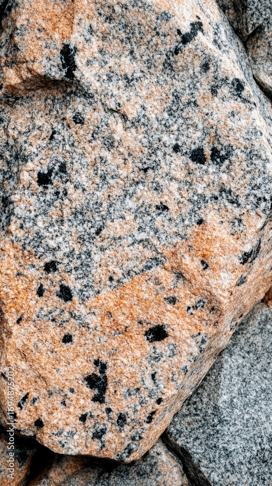 Poster cream granite stone surface with speckled texture featuring natural patterns and subtle color variat