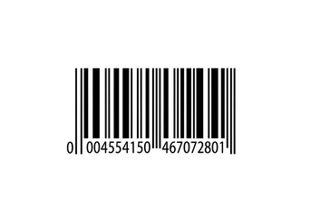 A black and white bar code displays a series of numbers.