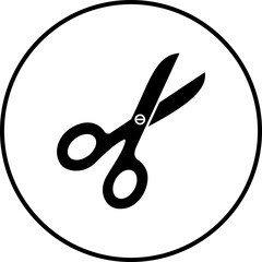 Scissor icon isolated on transparent background, cutting tool barber tailoring sewing craft symbol illustration design vector graphic template pack bundle, flat line style outline element