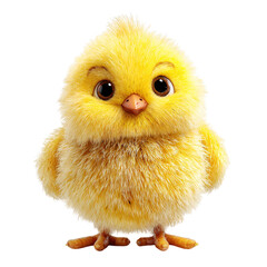 Fototapeta na wymiar Adorable Chick Close-Up, isolated on transparent background