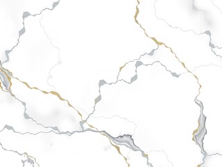Obraz premium White marble textured background with golden and silver veins detail