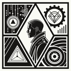 black and white abstract background