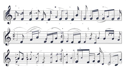 Musical notation with multiple staffs