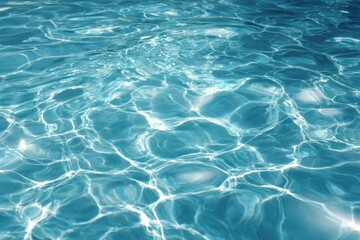 Fototapeta premium Rippled water surface in a swimming pool