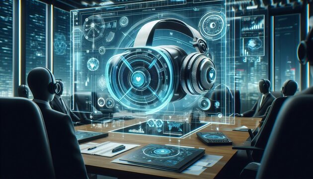 VR headset interface for immersive gaming and virtual meetings