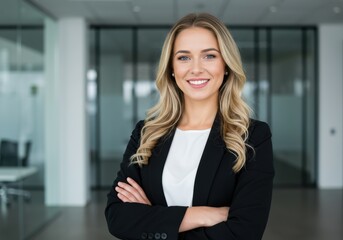 Confident businesswoman in office
