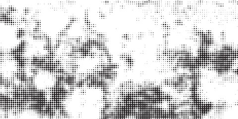 Black halftone gradient dot patterns background