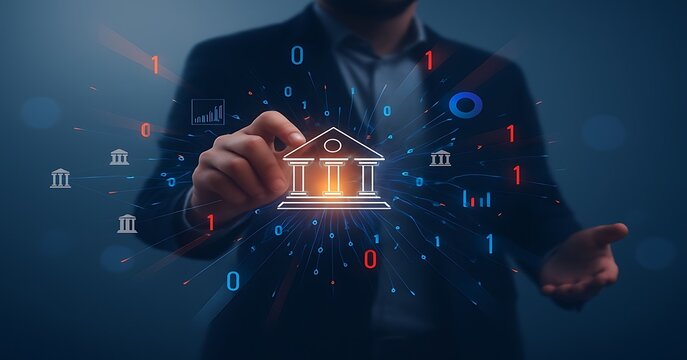 Digital Banking Innovation with Virtual Fintech Technology and Data Analytics. - Powered by Adobe