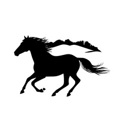 silhouette of a horse