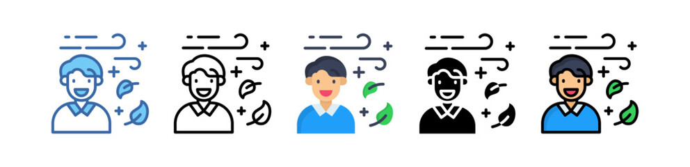 Fresh Air Icon Multi Style Illustration