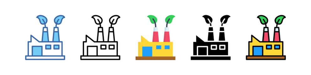 Carbon Neutral Icon Multi Style Illustration