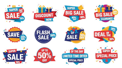 Colorful Super Sale Banner | Discount Promotion, Shopping Offer Vector Illustration